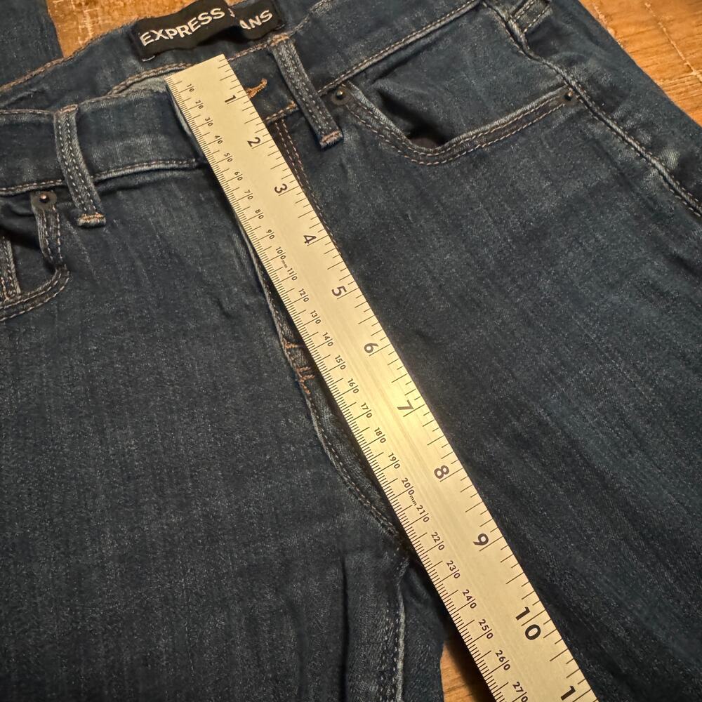Express Jeans Blue Denim Skinny Mid Rise 0 0R Casual Zero Regular - Picture 7 of 9